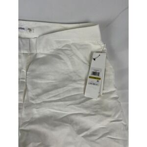 Calvin Klein Women's White Linen Blend Dress Pants Size 14 NWT